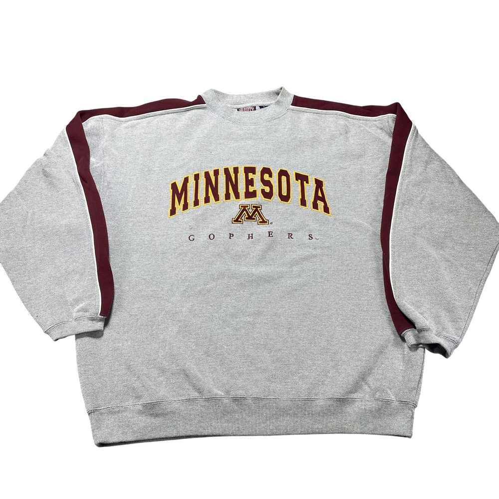 Minnesota Golden Gophers Sweatshirt Mens XL Gray NCAA Classics Crewneck Vintage